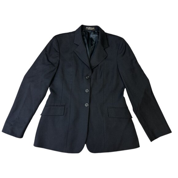 RJ Classics Ladies Herringbone Jacket Navy Blue Sz 8R Riding Equestrian - Picture 7 of 15